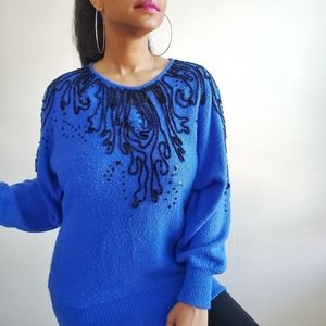 VTG Blue Tunic Sweater